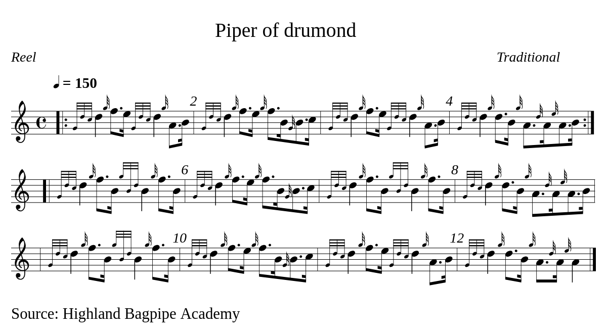 Piper of drumond par Valentin