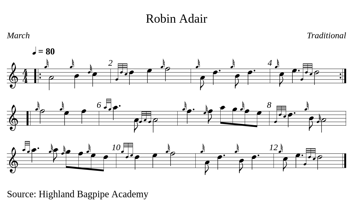 Robin Adair par Valentin