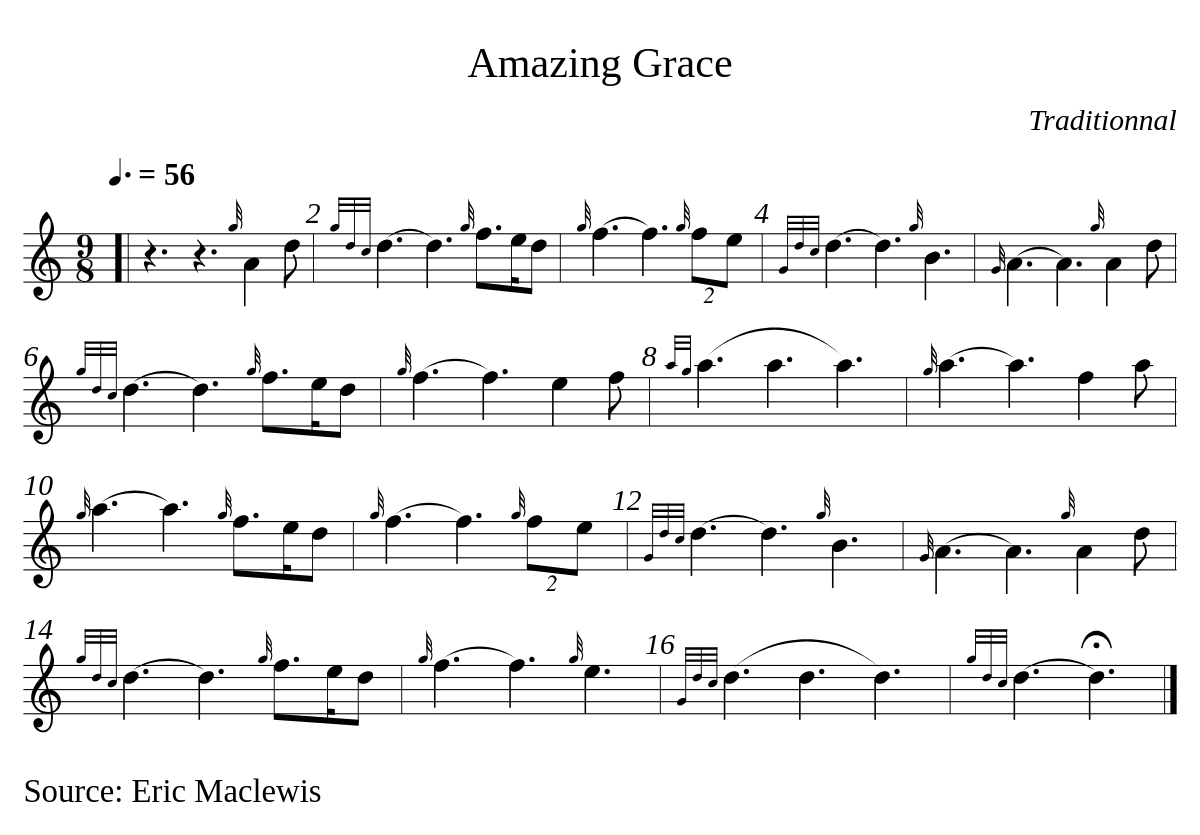 Amazing Grace par Valentin