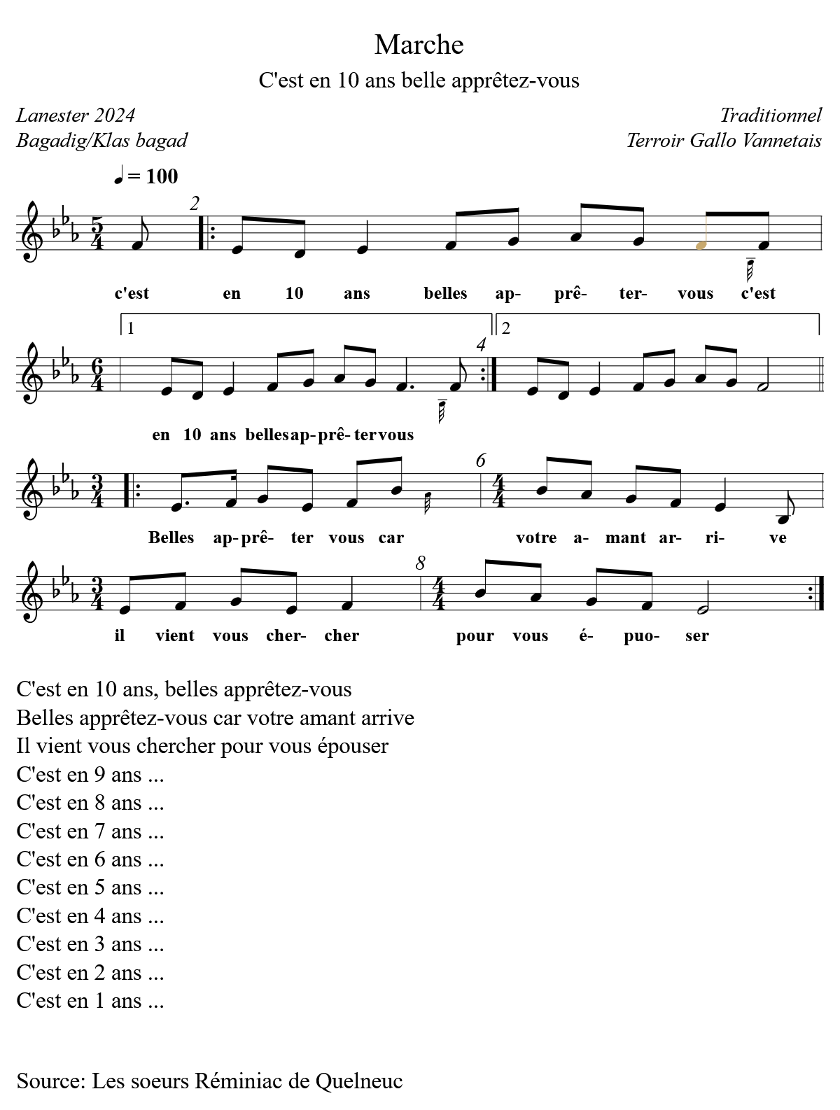 Marche par Valentin