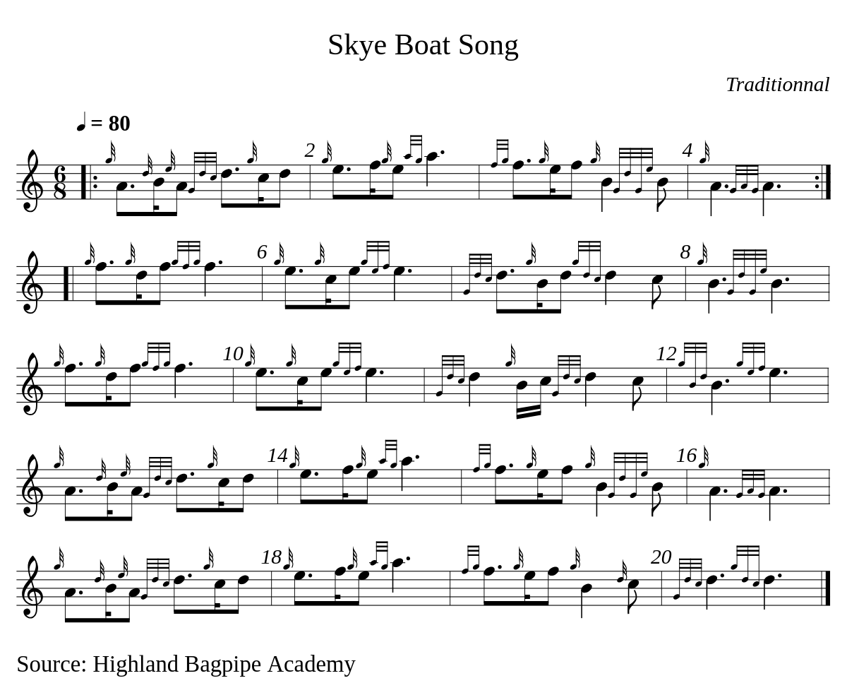 Skye Boat Song par Valentin