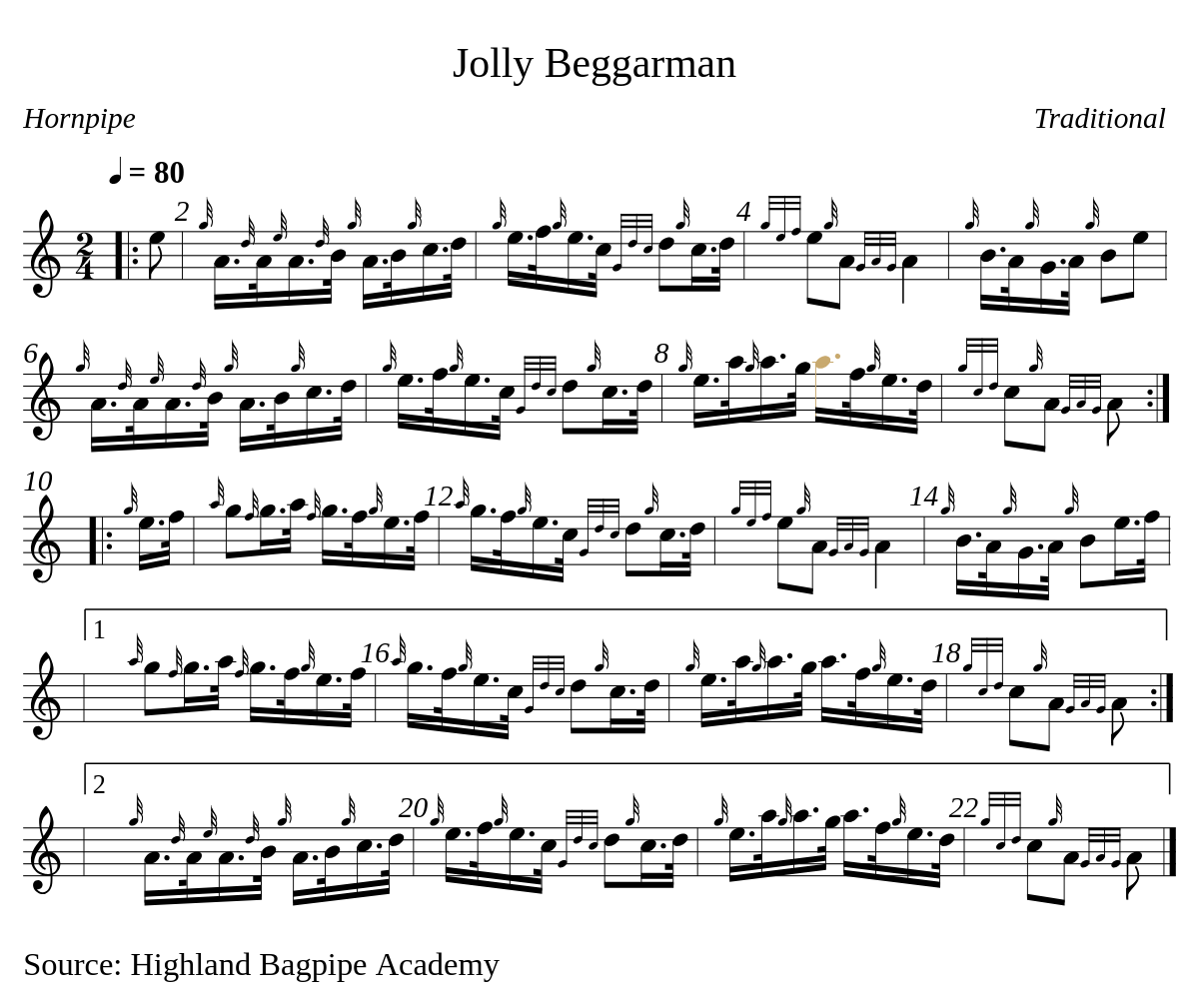 Jolly Beggarman par Valentin